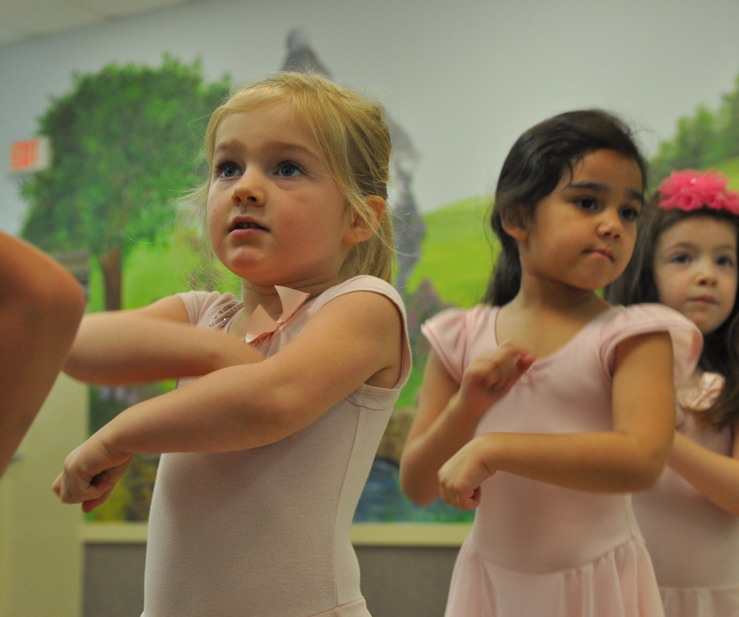 Daycare dance class — young dancers learning ballet